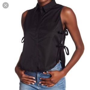 Kendall + Kylie Button Down Crop